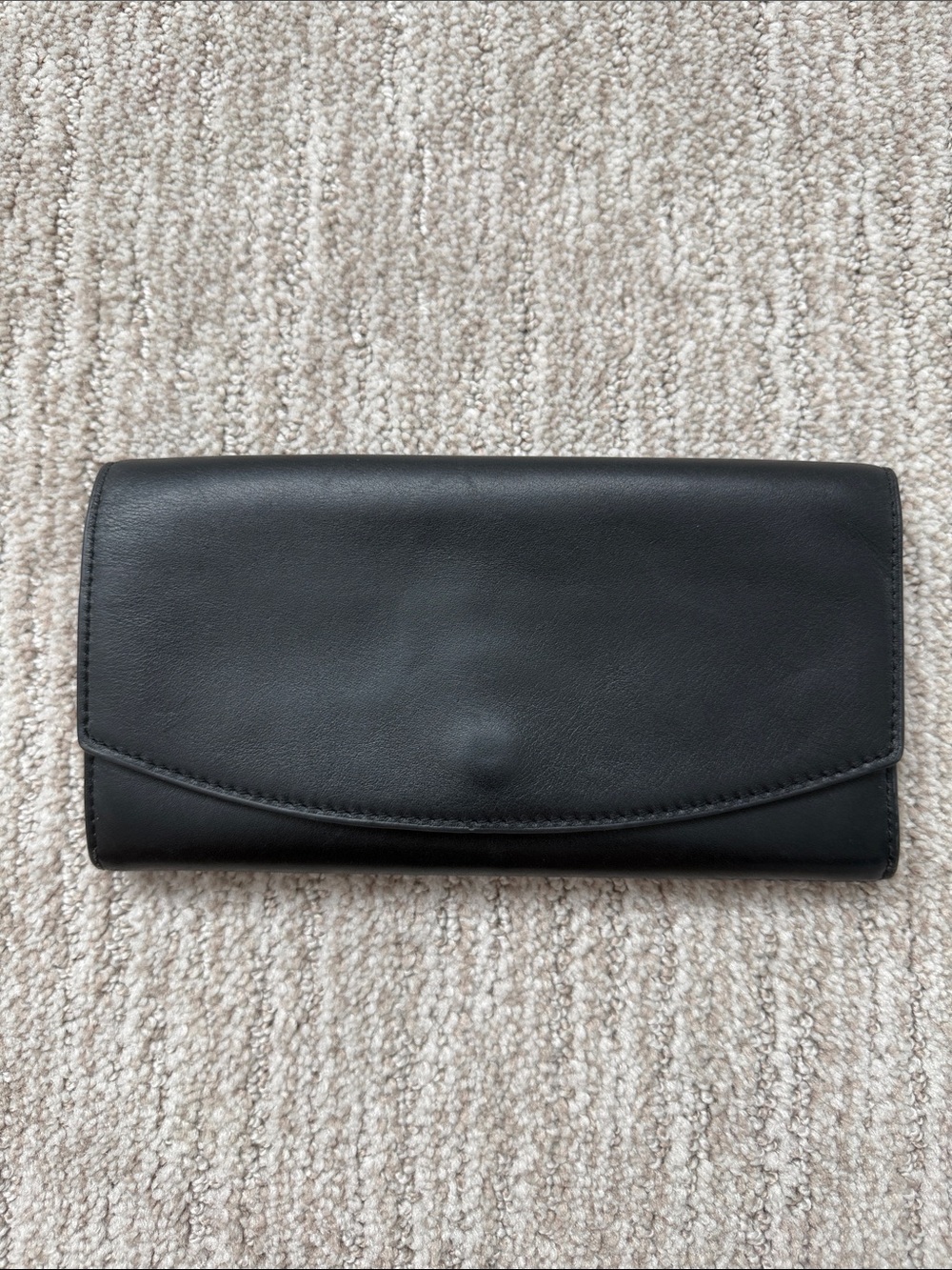 Skagen Black Cow Hide Leather Continental Card Holder Wallet - Picture 2 of 9